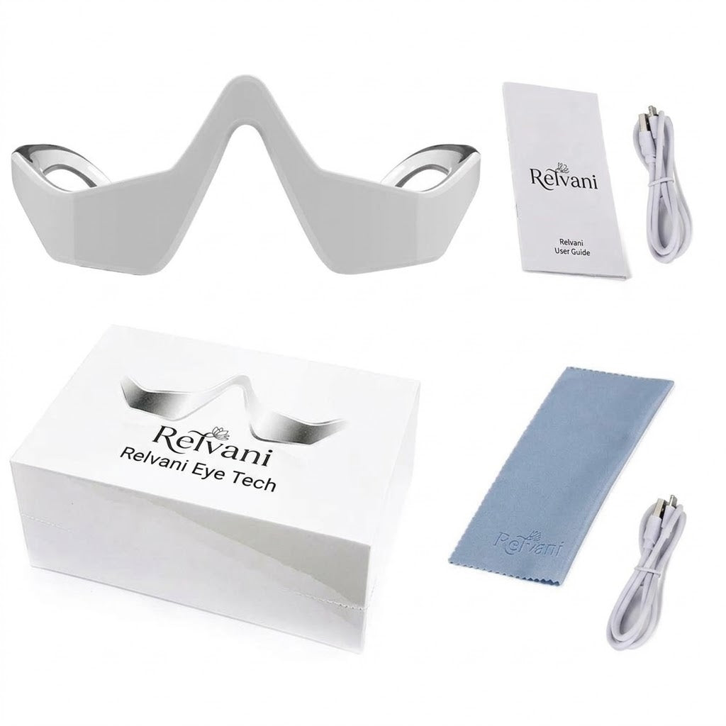 Relvani-Eyes® 2-in-1 Red Light Therapy + EMS To Erase Eye Bags